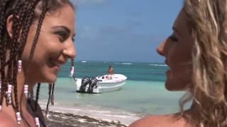 Two whores having a lot of sex on the beach Two whores having a lot of sex on the beach