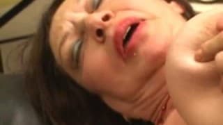 Big round lesbian strap on dildo fun Big round lesbian strap on dildo fun
