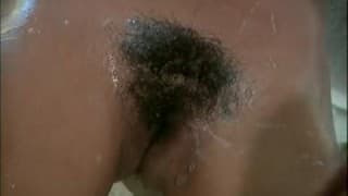 Whiskered pussy is beaten in the shower Pussy Licking, Blowjob, Reverse Cowgirl, Missionary, Standing Doggystyle, Cum on Tits