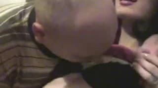 Amateur with glasses getting fucked! Masturbation , Blowjob, Brunette , Small Tits