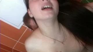 A drunk chick gets fucked in the toilet Young, Masturbation , Facial Ejaculation, Blowjob, Brunette , Small Tits, XXX Scenario, Ex-Girlfriend