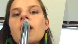 Carolina feels a full of pleasure touching herself Young, Masturbation , Brunette , Ex-Girlfriend, Sextoys