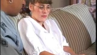 A beautiful babysitter fucking with two men A beautiful babysitter fucking with two men