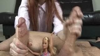 A nice handjob for these two hard guys A nice handjob for these two hard guys