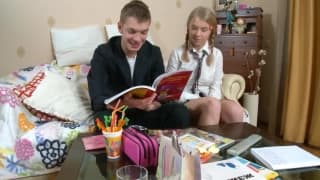 Serina goes to bed with her favourite tutor Serina goes to bed with her favourite tutor