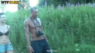 She just wants a sucking session outdoors She just wants a sucking session outdoors