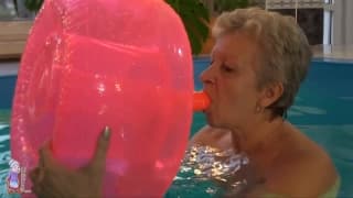 Grandma enjoys a swim before masturbating Grandma enjoys a swim before masturbating