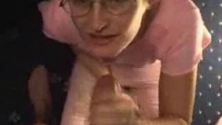 She masturbates and gives her man oral!