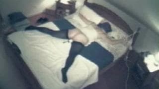 A mature woman is watched from the ceiling A mature woman is watched from the ceiling