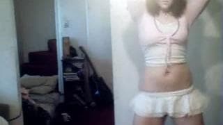 A brunette who performs on webcam