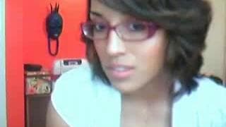 A strip tease on webcam with a naughty slut