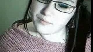 This young lady shows her big tits