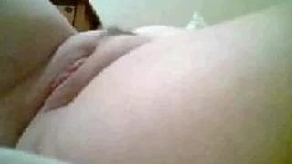 Pussy of a milf and her dildo on webcam