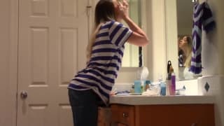 Danielle makes herself aroused Young, Masturbation , Small Tits, Sexy Lingerie, Soft , Ex-Girlfriend