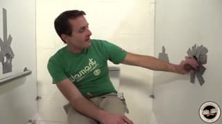 Aiden Parker sucks a cock from a hole Aiden Parker sucks a cock from a hole