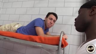 A twink gets fucked in prison by a black man A twink gets fucked in prison by a black man