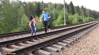 Kira has a fuck in the woods which she enjoys Kira has a fuck in the woods which she enjoys