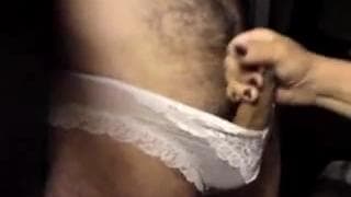 This guy is wearing his wife's panties This guy is wearing his wife's panties