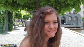 Cute Kelly is taking so hard outside ! Young, Brunette , XXX Scenario, Ex-Girlfriend, Full HD, Outdoor