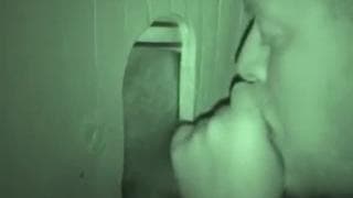 Mature guy sucks off a guy in a gloryhole Mature guy sucks off a guy in a gloryhole