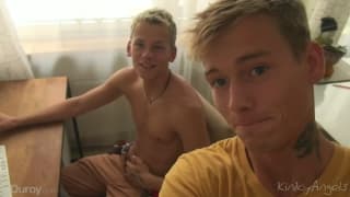 A young blonde twink fucks his mate A young blonde twink fucks his mate