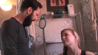 This blonde is fuck in the bathroom! This blonde is fuck in the bathroom!