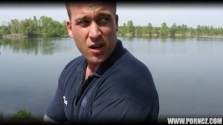 Lucie is excited to enjoy this dick! Young, Blowjob, Brunette , Outdoor, European