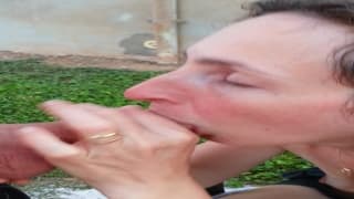 She sucks off her husband for pleasure She sucks off her husband for pleasure