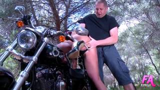 Jenny Hard enjoys sex outside with her man Jenny Hard enjoys sex outside with her man