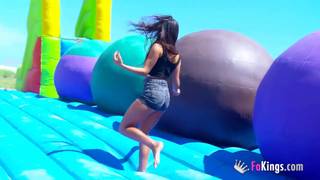 Gala Brown enjoys sex outdoors Young, Blowjob, Latina, Brunette , Small Tits, Ex-Girlfriend, Outdoor, European
