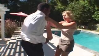 She gets her favorite black guy to fuck She gets her favorite black guy to fuck