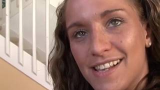Tiffany penetrates herself with a glass dildo Tiffany penetrates herself with a glass dildo
