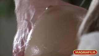 Tracy Love is covered in oil and fucked Tracy Love is covered in oil and fucked