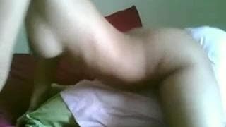 We see a babe rubbing herself on a pillow We see a babe rubbing herself on a pillow
