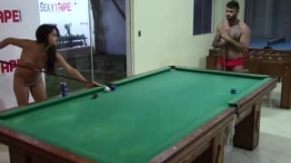 This is a super hot session on the pool table
