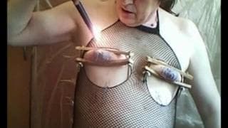 This guy loves to tease himself with pegs This guy loves to tease himself with pegs