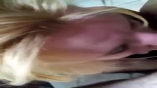 A mature blonde sucking cock in POV A mature blonde sucking cock in POV