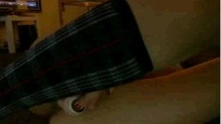 She penetrates herself with her new dildo