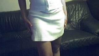 This milf is a brunette who loves to please