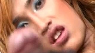 A shemale dressed as a maid gets ass fucked Blowjob, Without Condom, Anal