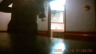 This brunette has no idea she's being watched