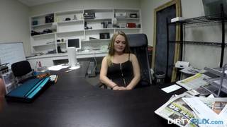 Monica Rise loves to have a goof fuck at work Young, Blonde, Blowjob, POV