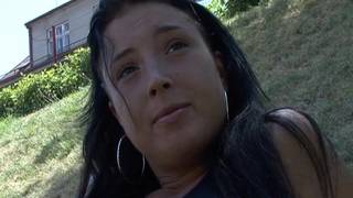 She's fucked outside for intense pleasure