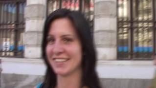 A brunette sucks cock in a car A brunette sucks cock in a car