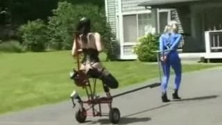This woman has a slave to walk in this clip This woman has a slave to walk in this clip