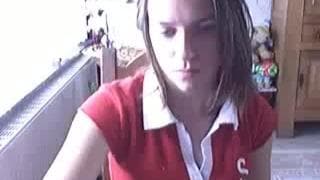Showing everything she's got on webcam
