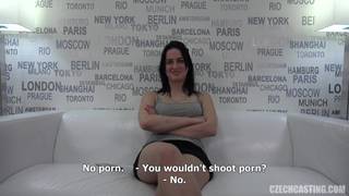 Amateur czech girl casting sucks and fucks Blowjob, POV , Brunette , Casting Porno, Natural Big Tits, European