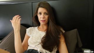 Blowjob, Brunette , Spying, Step-family