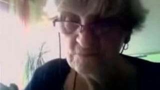 Grandma gets her tits out on camera