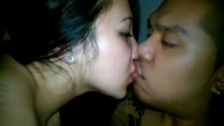 This cute brunette enjoys her mans black cock